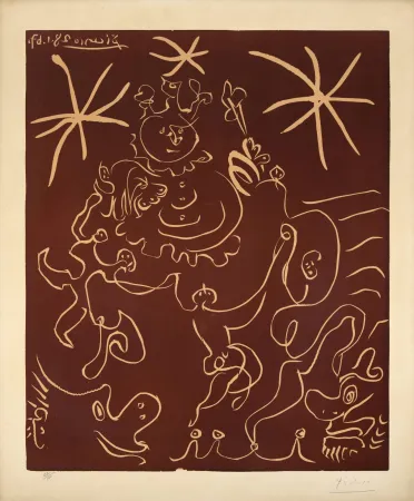 Linograbado Picasso - Carnaval