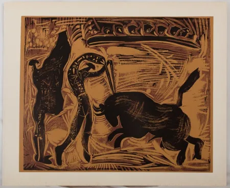 Linograbado Picasso - Corrida, les banderilles