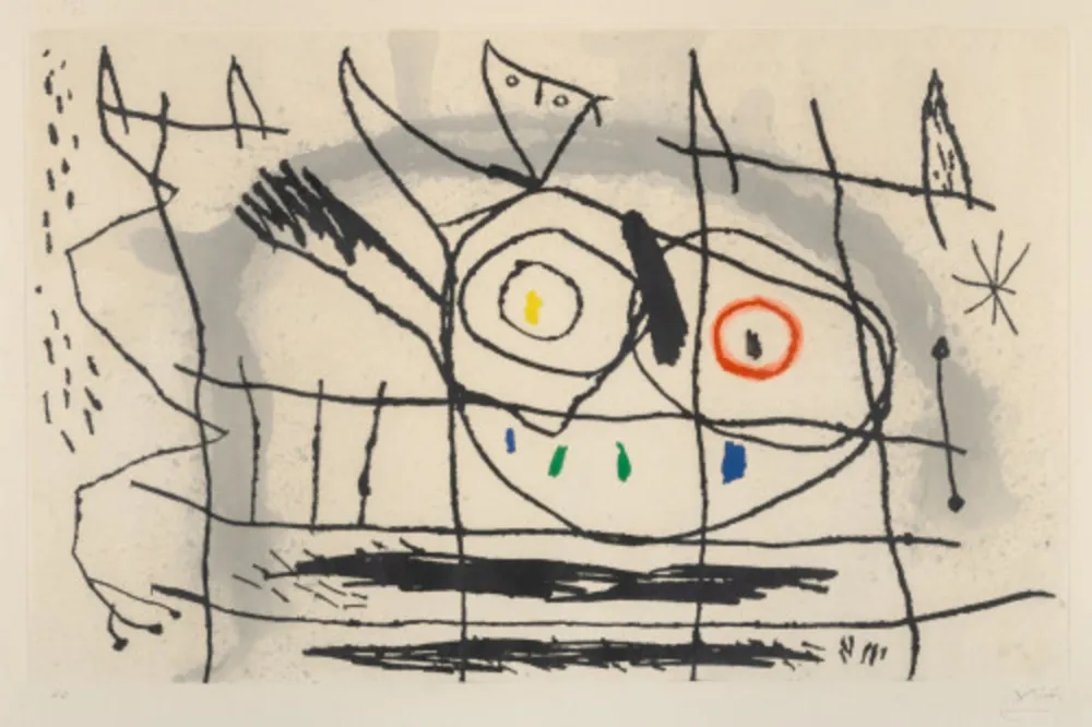 Aguafuerte Y Aguatinta Picasso - Couple d'Oiseaux II