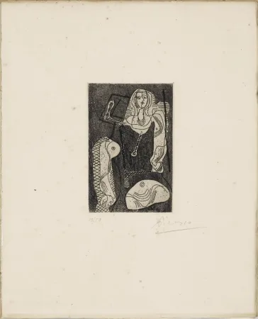 Aguafuerte Picasso - C.Zervos. PICASSO ŒUVRES 1920-1926. 1/50 avec l'eau-forte originale signée (1926).