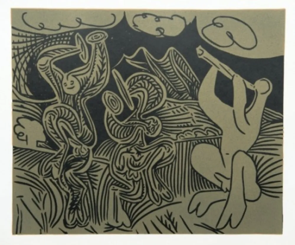 Grabado Picasso - Danseurs et Musicien