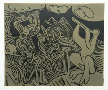 Grabado Picasso - Danseurs et Musicien