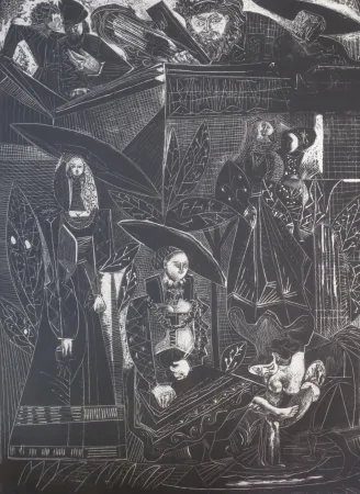 Litografía Picasso - David et Bethsabée