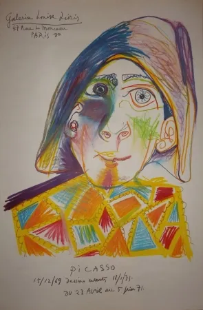 Litografía Picasso - Dessins récents - Louise Leiris 1971