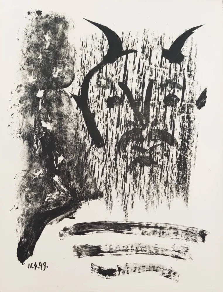 Litografía Picasso - Élégie d'Ihpetonga, Masks of Ashes, Planche III