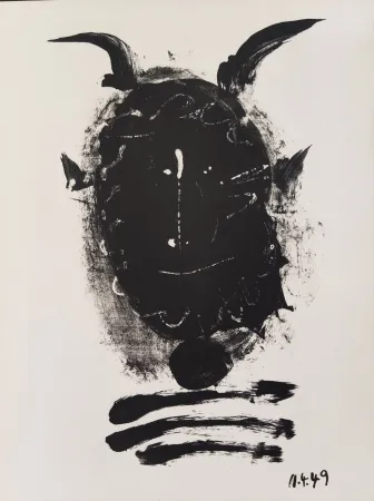 Litografía Picasso - Élégie d'Ihpetonga, Masks of Ashes, Planche IV