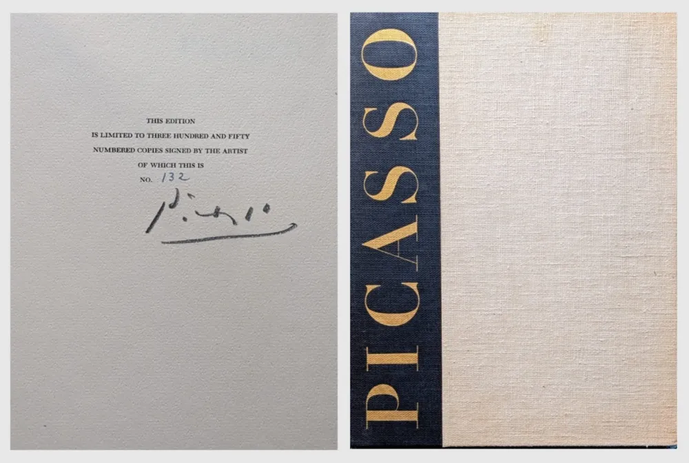 Sin Técnico Picasso -  Exceptional Rare Artbook Hand-Signed by Picasso artbook  Picasso: The Recent Years, 1946