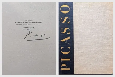 Sin Técnico Picasso -  Exceptional Rare Artbook Hand-Signed by Picasso artbook  Picasso: The Recent Years, 1946