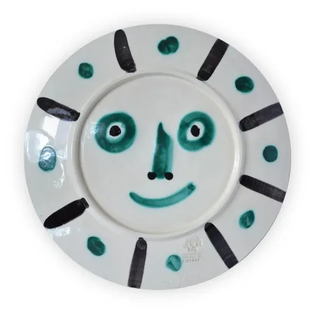 Cerámica Picasso - Face with palm-leaves #366