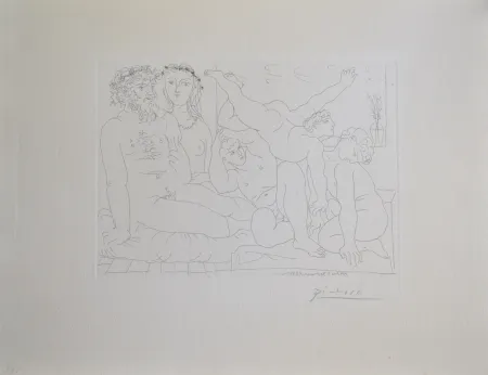 Grabado Picasso - Famille de Saltimbanques (B163 Vollard)