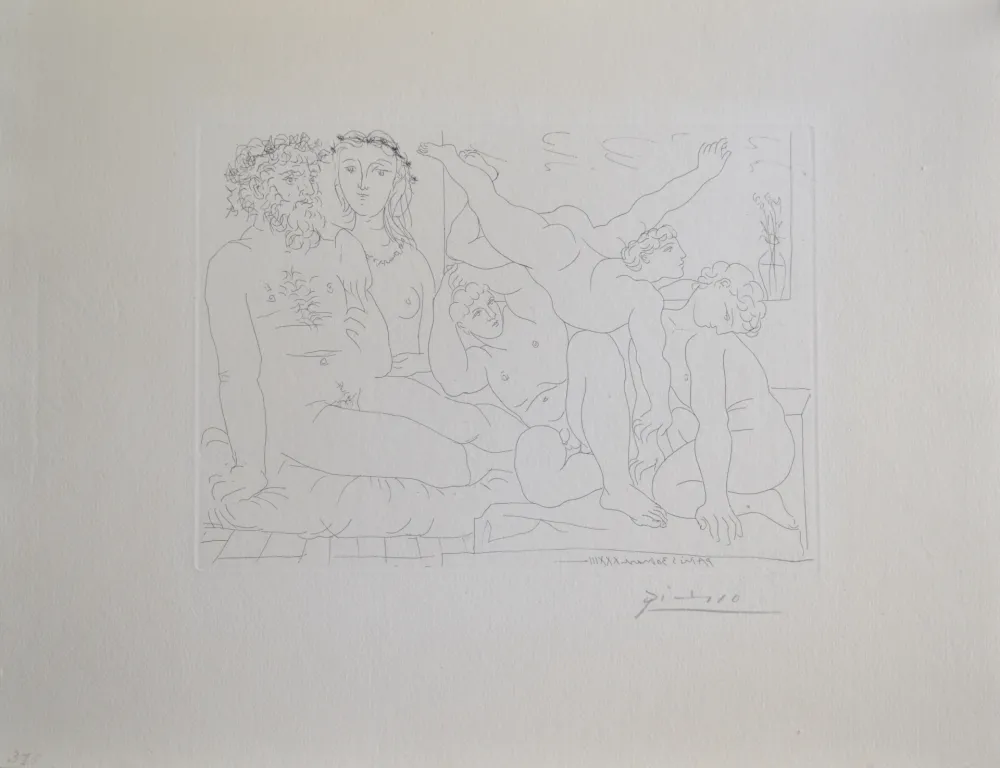 Grabado Picasso - Famille de Saltimbanques (B163 Vollard)