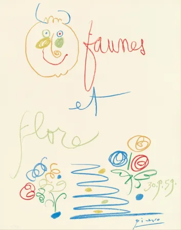 Litografía Picasso - Faunes et Flore 1960
