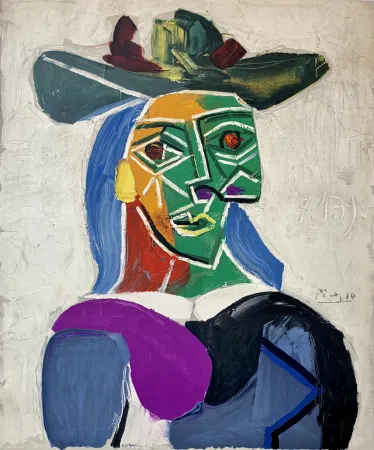 Litografía Picasso - Femme au Chapeau