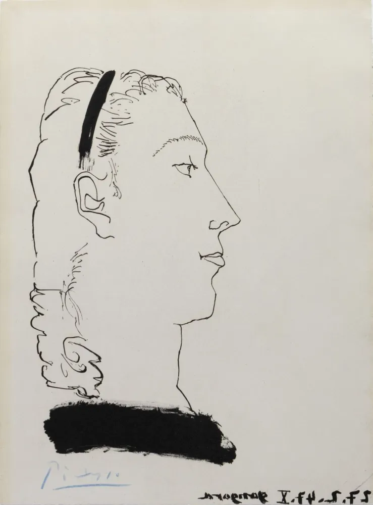 Aguafuerte Y Aguatinta Picasso - Femme Blonde de Profil (Signed) Gongora 1948