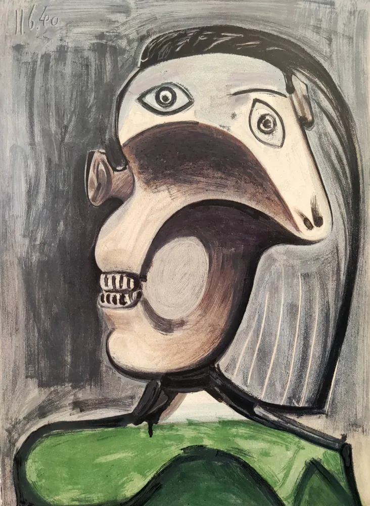 Litografía Picasso - Femme La Guerre II