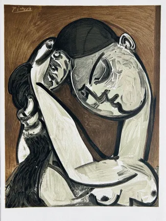 Litografía Picasso - Femme se coiffant