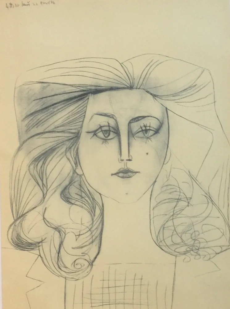 Litografía Picasso - Francoise Gilot 1