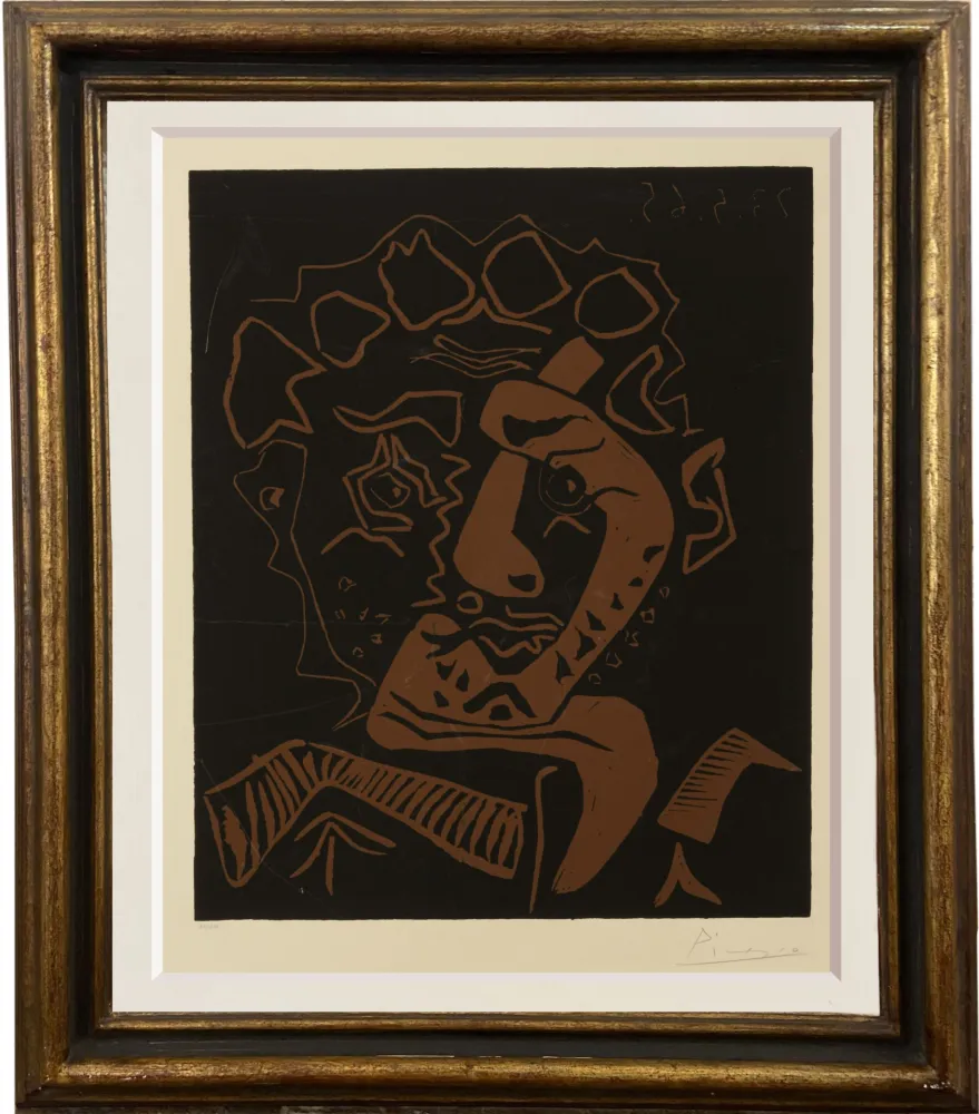 Linograbado Picasso - Istrione