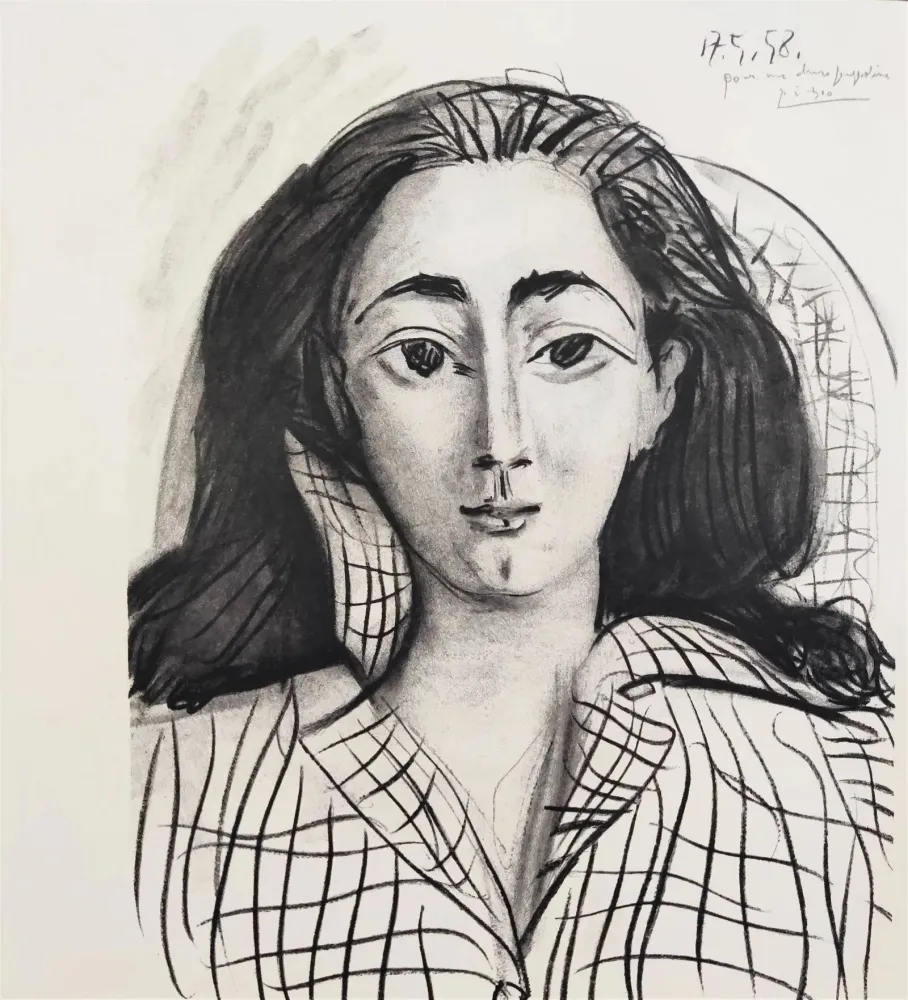 Litografía Picasso - Jacqueline