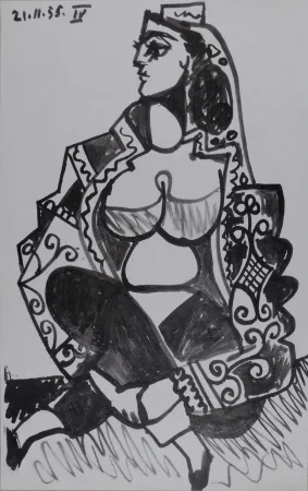 Litografía Picasso - Jacqueline Roque IV,