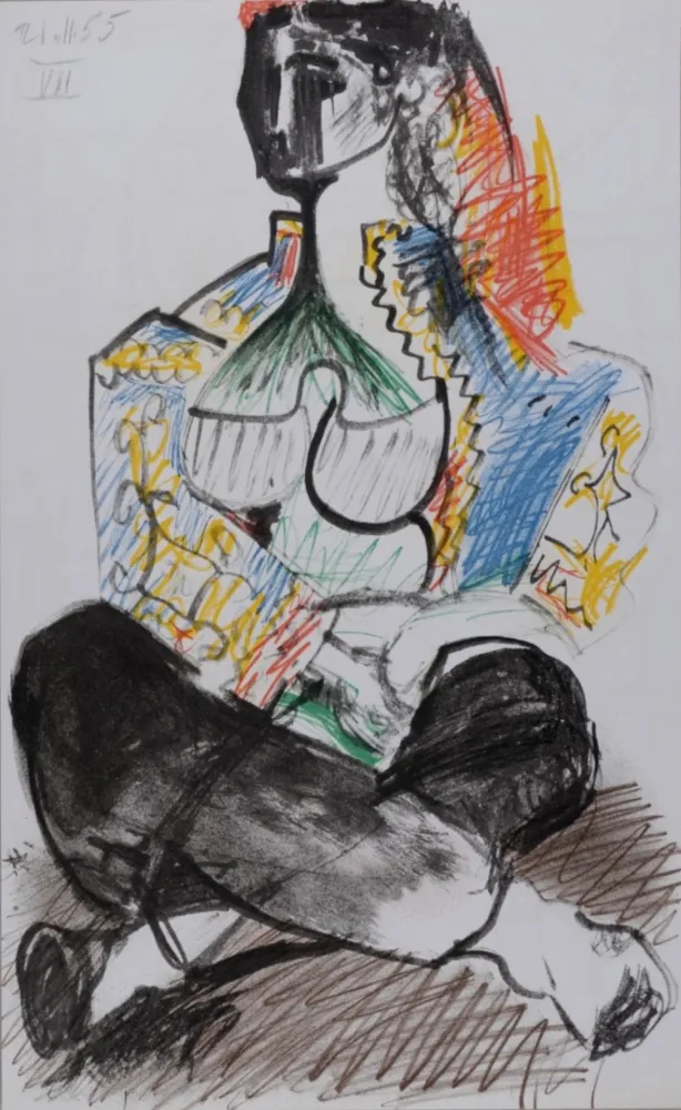 Litografía Picasso - Jacqueline Roque #VII, 1959