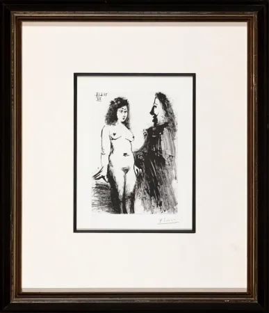 Grabado Picasso -  Jeune prostituée et Mousquetaire 