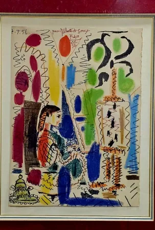 Litografía Picasso - L'atelier de Cannes 1956