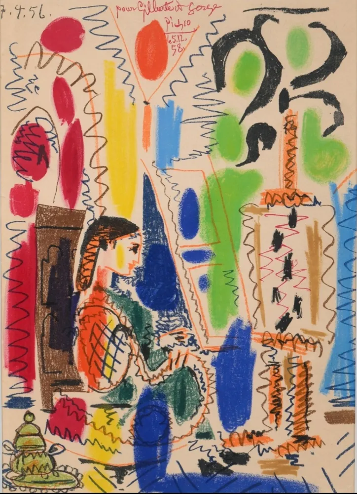 Litografía Picasso - L'atelier de Cannes 1956