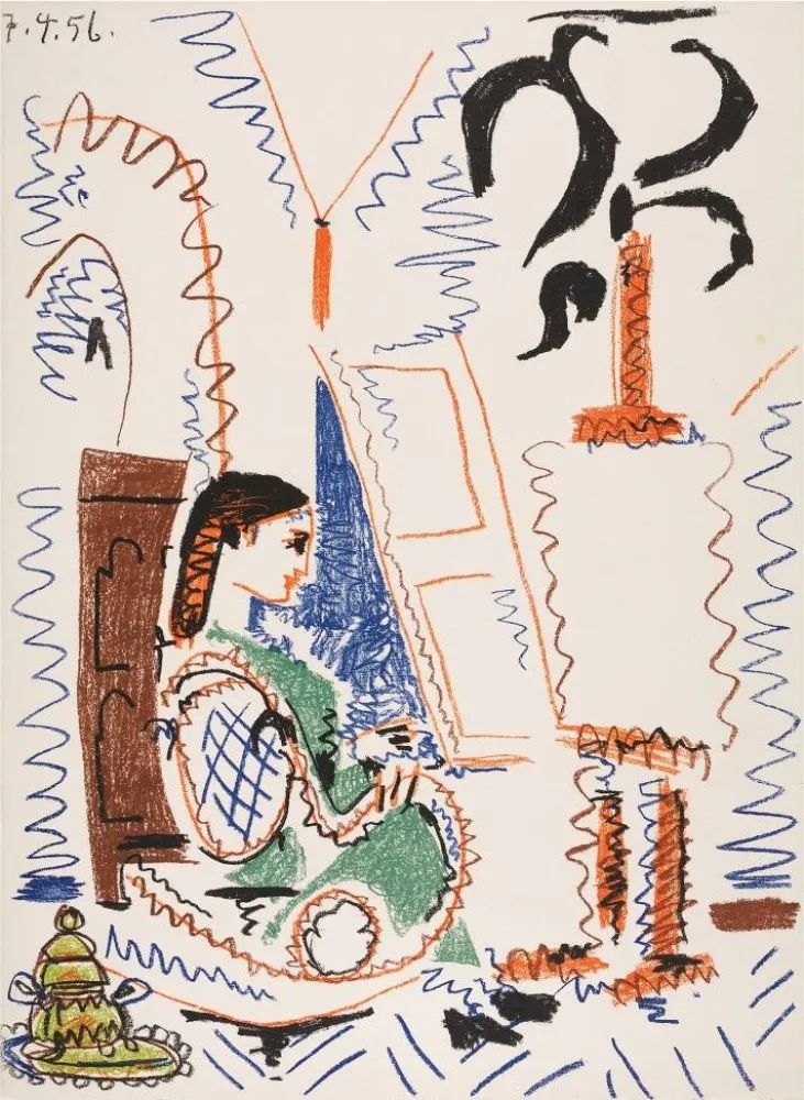 Litografía Picasso - L'atelier de Cannes (The Cannes Studio)