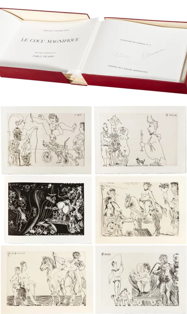 Libro Ilustrado Picasso - LE COCU MAGNIFIQUE. 12 eaux-fortes et aquatintes originales de Picasso (1968)