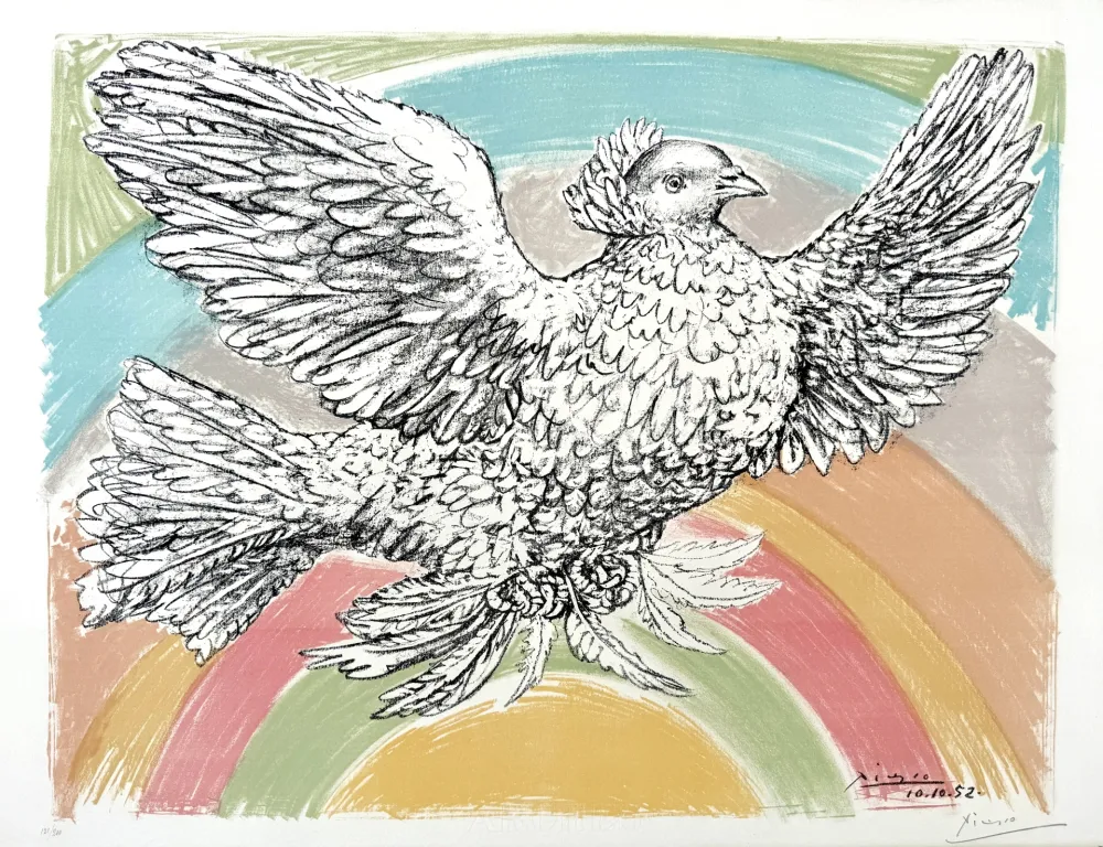 Litografía Picasso - Le Colombe Volant 