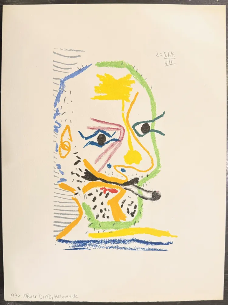 Litografía Picasso - Le goût du bonheur. Trois carnets d`atelier. 1970.