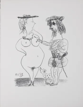 Litografía Picasso - Le seigneur et la dame, 1972