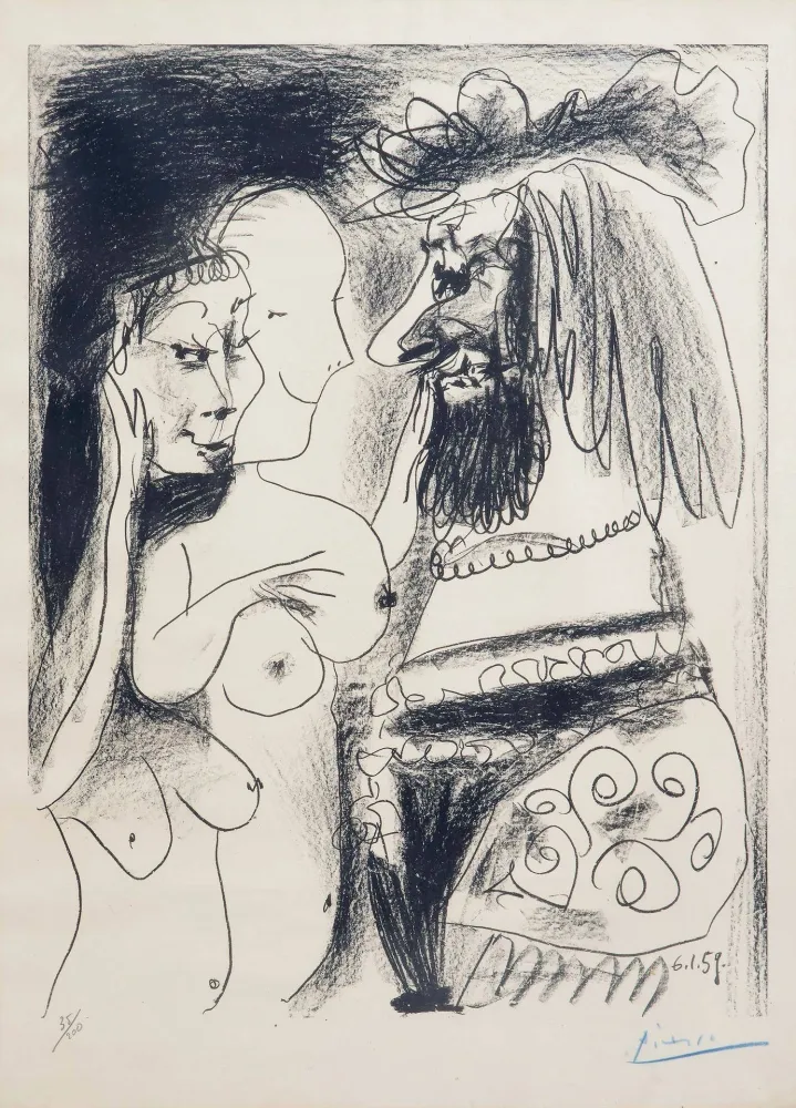 Litografía Picasso - Le vieux Roi