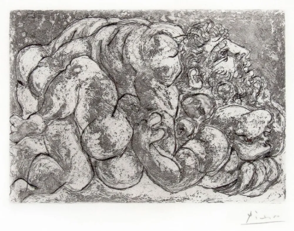 Grabado Picasso - Le Viol IV from the Vollard Suite, 1933