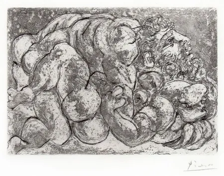 Grabado Picasso - Le Viol IV from the Vollard Suite, 1933