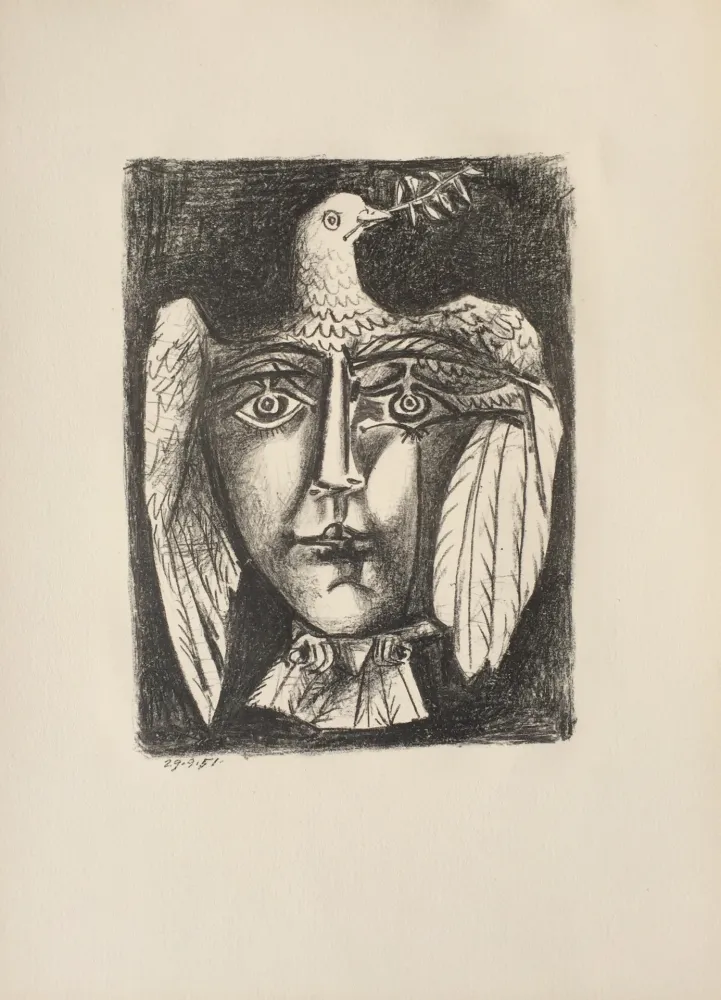 Litografía Picasso - Le Visage de la Paix (B. 687)