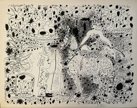 Litografía Picasso - L'Ecuyère - 1960
