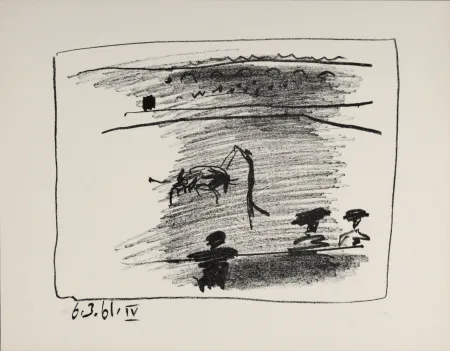 Litografía Picasso - Les Banderilles, 1961