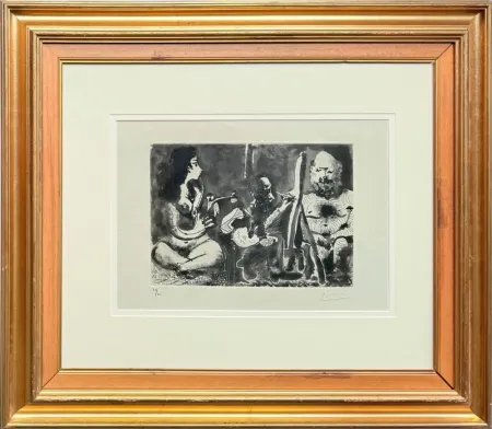 Aguatinta Picasso - Les bleus de Barcelone