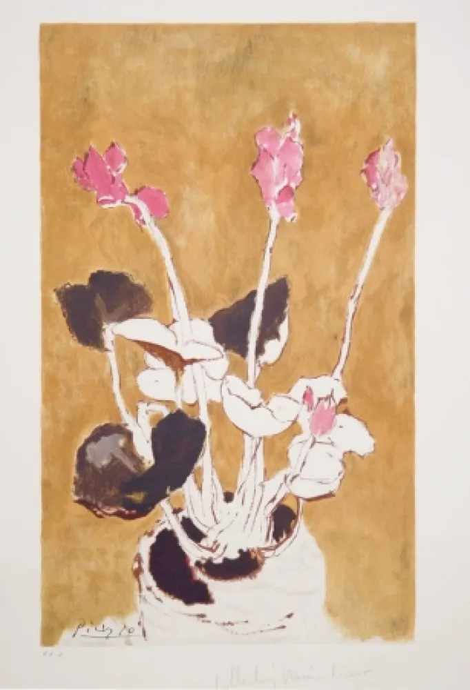 Litografía Picasso - Les Cyclamens, 22-E