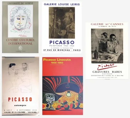Cartel Picasso - Lot de 5 Affiches Originales