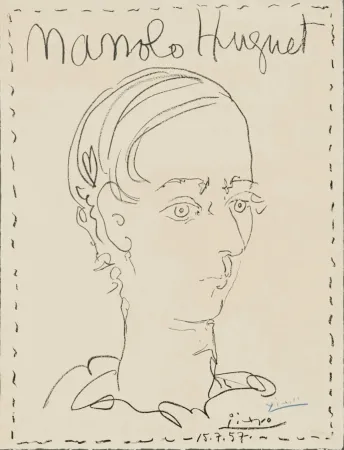 Litografía Picasso - Manolo Huguet