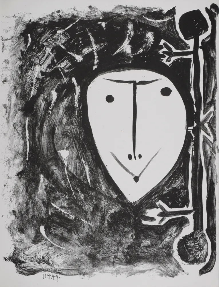 Litografía Picasso - Masque de Cendre #4, 1949