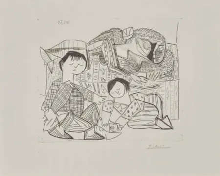 Aguafuerte Y Aguatinta Picasso - Mere et Enfants