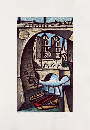 Litografía Picasso - Notre Dame