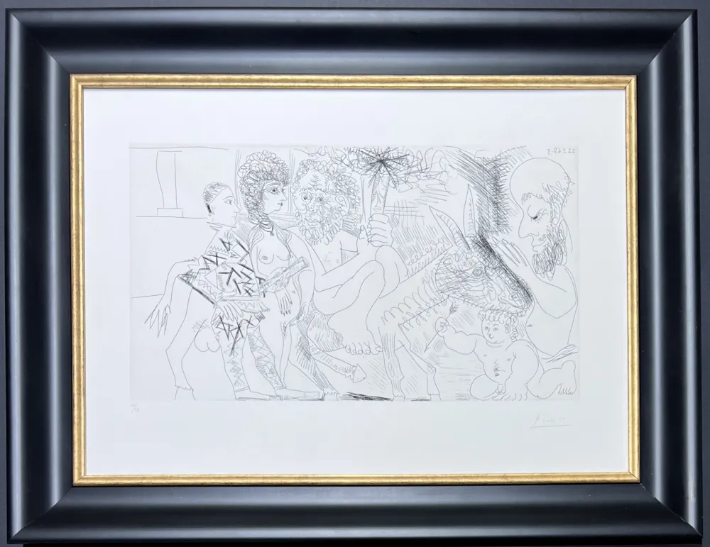 Grabado Picasso - Pablo Picasso ( 1881 – 1973 ) – hand-signed etching on BFK Rives paper - 1968