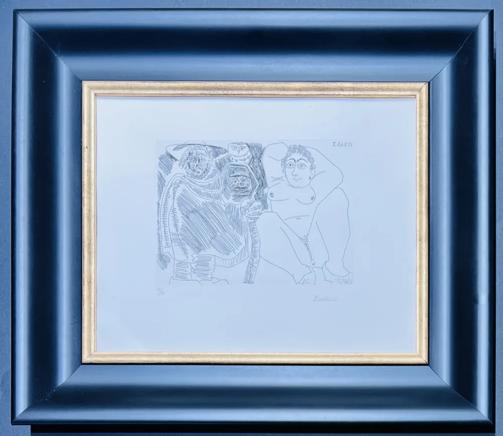 Grabado Picasso - Pablo Picasso ( 1881 – 1973 ) – hand-signed etching on wove paper - 1968