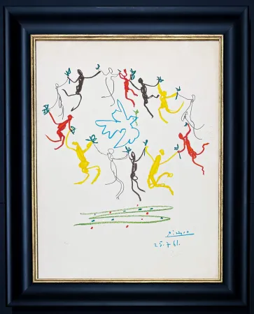 Litografía Picasso - Pablo Picasso (1881 - 1973) - La ronde de la jeunesse - Color lithograph on Arches paper - 1961