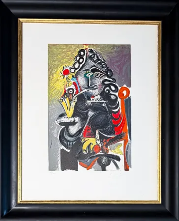 Litografía Picasso - Pablo Picasso (1881–1973) – Le Cavalier – Color lithograph on Arches paper – 1968